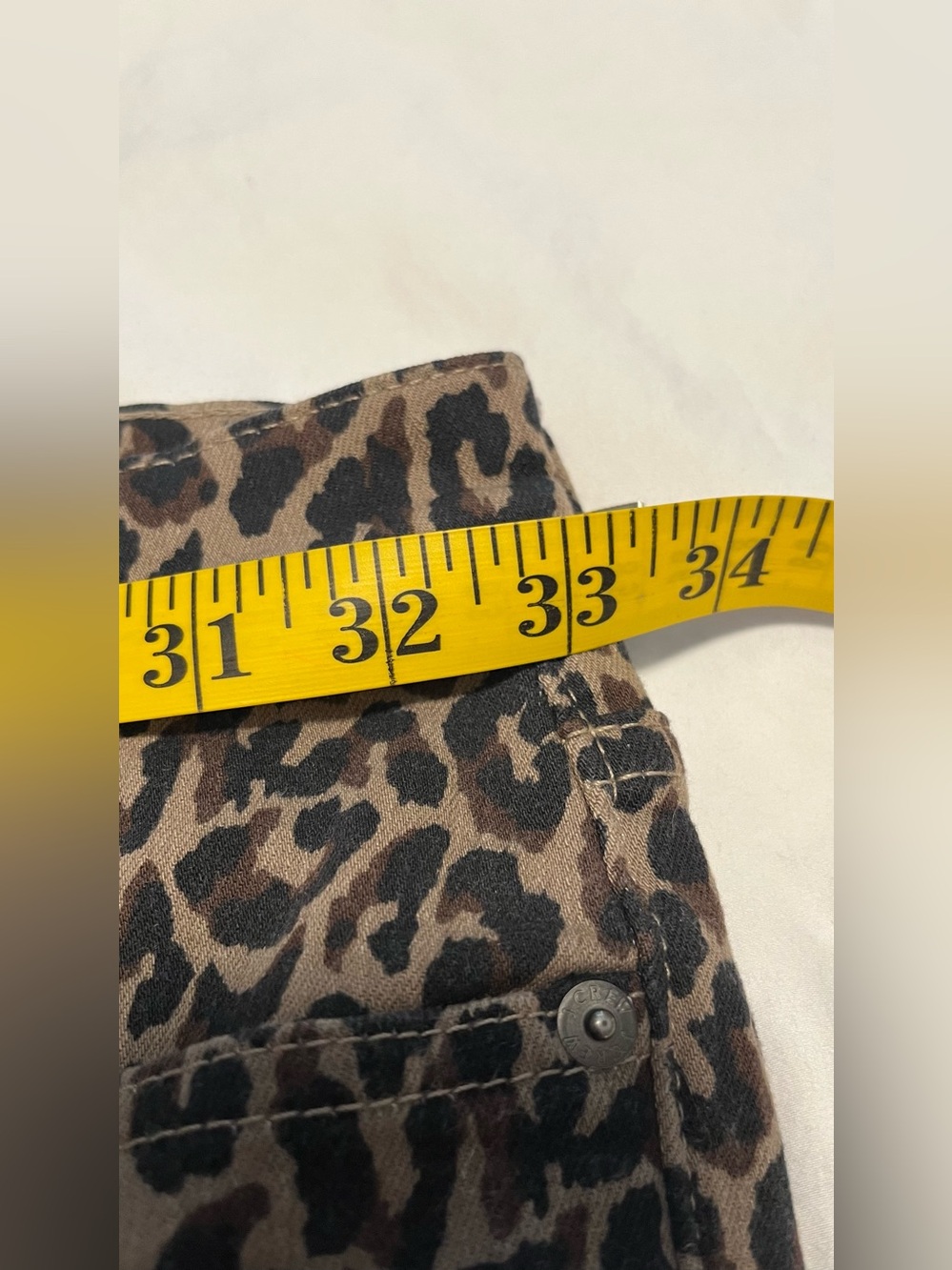 Women’s J- CREW 10” HIGH- RISE TOOTHPICK Animal Print Skinny Jeans Size 29 - Picture 11 of 11